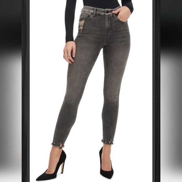 Good American Good Legs High Waist Ankle Skinny Jeans sz 27x26=4 - Picture 1 of 12